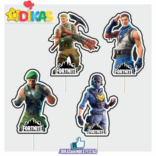 FIGURAS DECORATIVAS PARA BOLO - FORTNITE