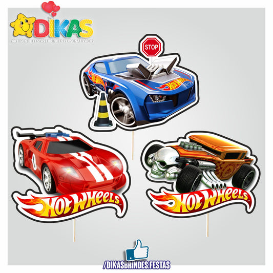 FIGURAS DECORATIVAS PARA BOLO - HOTWHEELS