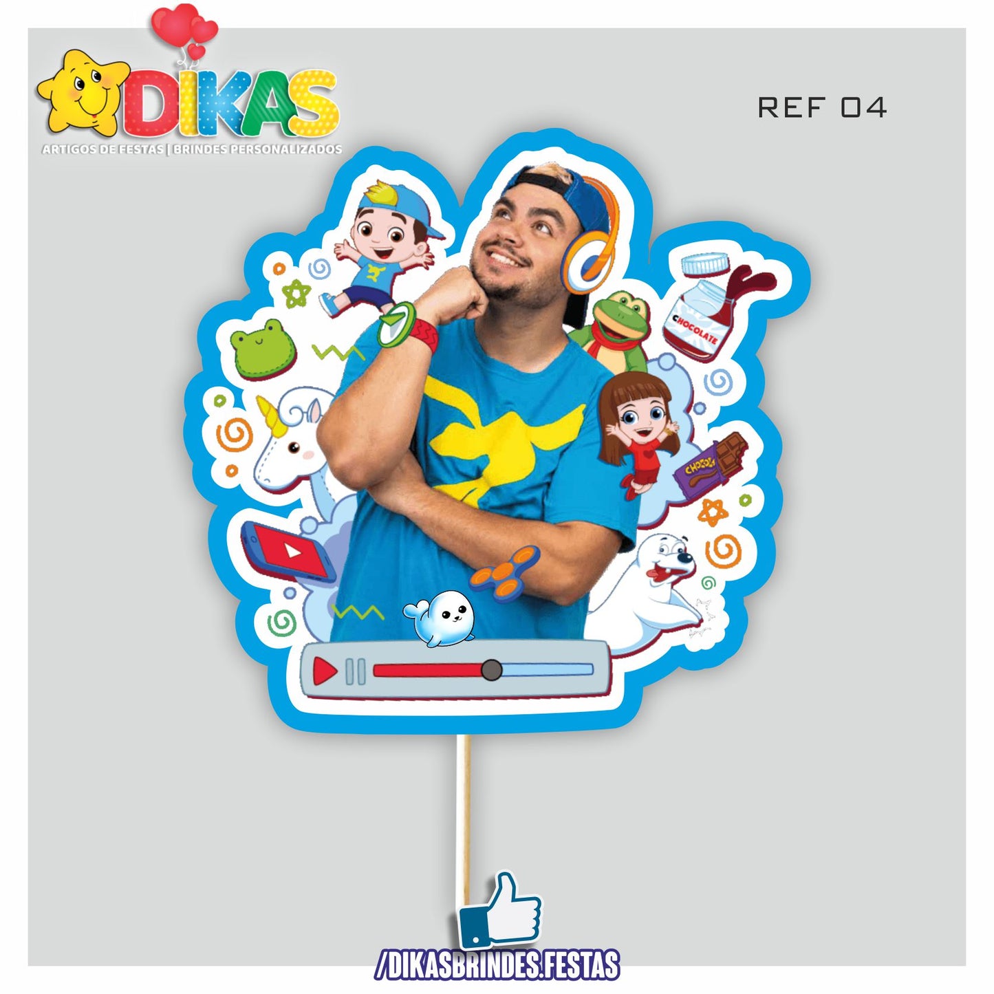 FIGURAS DECORATIVAS PARA BOLO - LUCCAS NETO