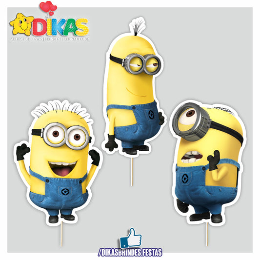 FIGURAS DECORATIVAS PARA BOLO - MINIONS