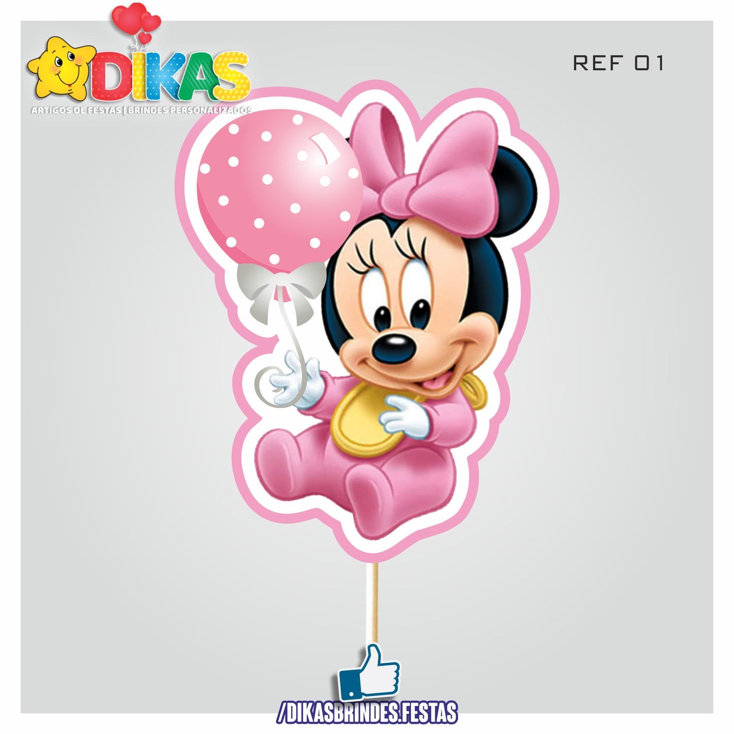 FIGURAS DECORATIVAS PARA BOLO - MINNIE BABY