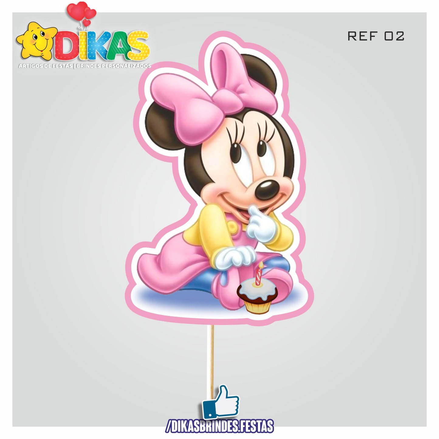 FIGURAS DECORATIVAS PARA BOLO - MINNIE BABY