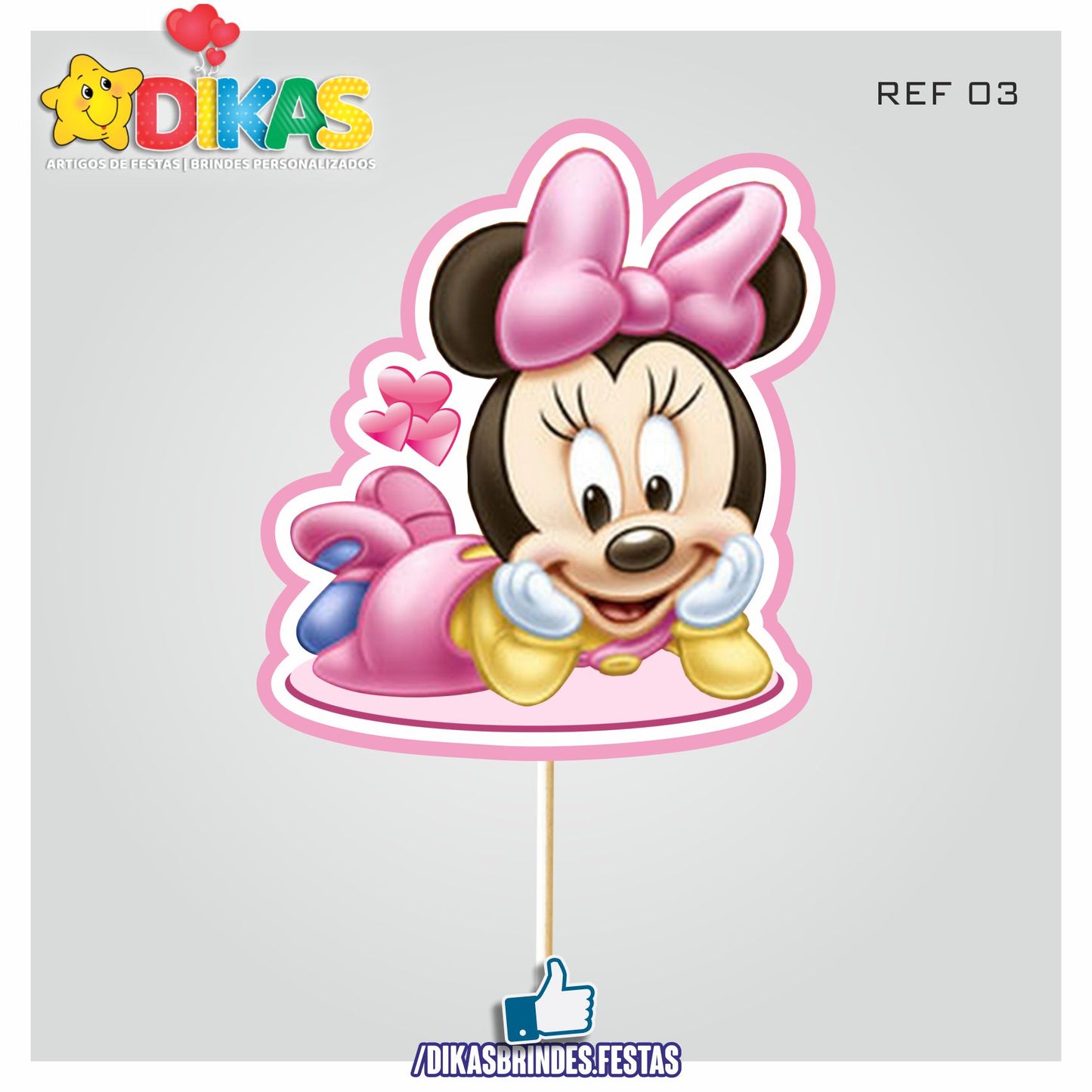 FIGURAS DECORATIVAS PARA BOLO - MINNIE BABY