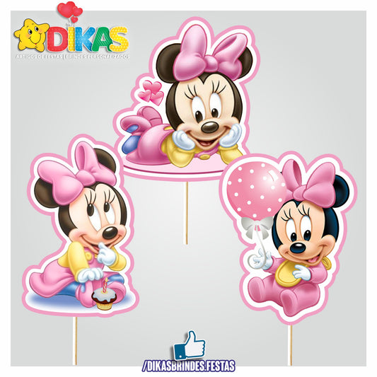 FIGURAS DECORATIVAS PARA BOLO - MINNIE BABY