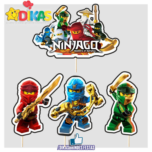 FIGURAS DECORATIVAS PARA BOLO - NINJAGO