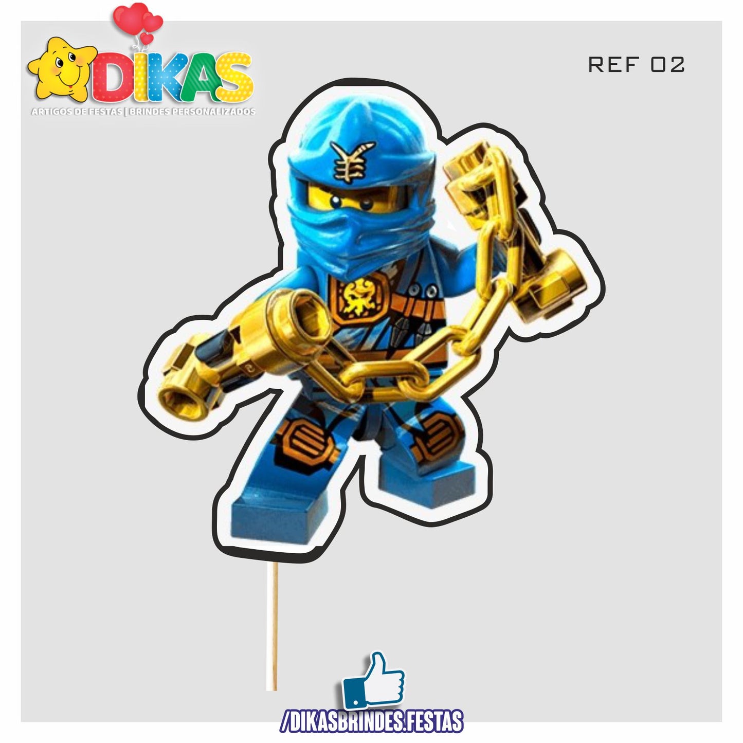 FIGURAS DECORATIVAS PARA BOLO - NINJAGO
