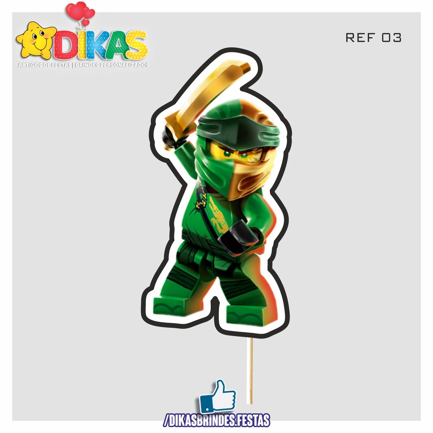 FIGURAS DECORATIVAS PARA BOLO - NINJAGO