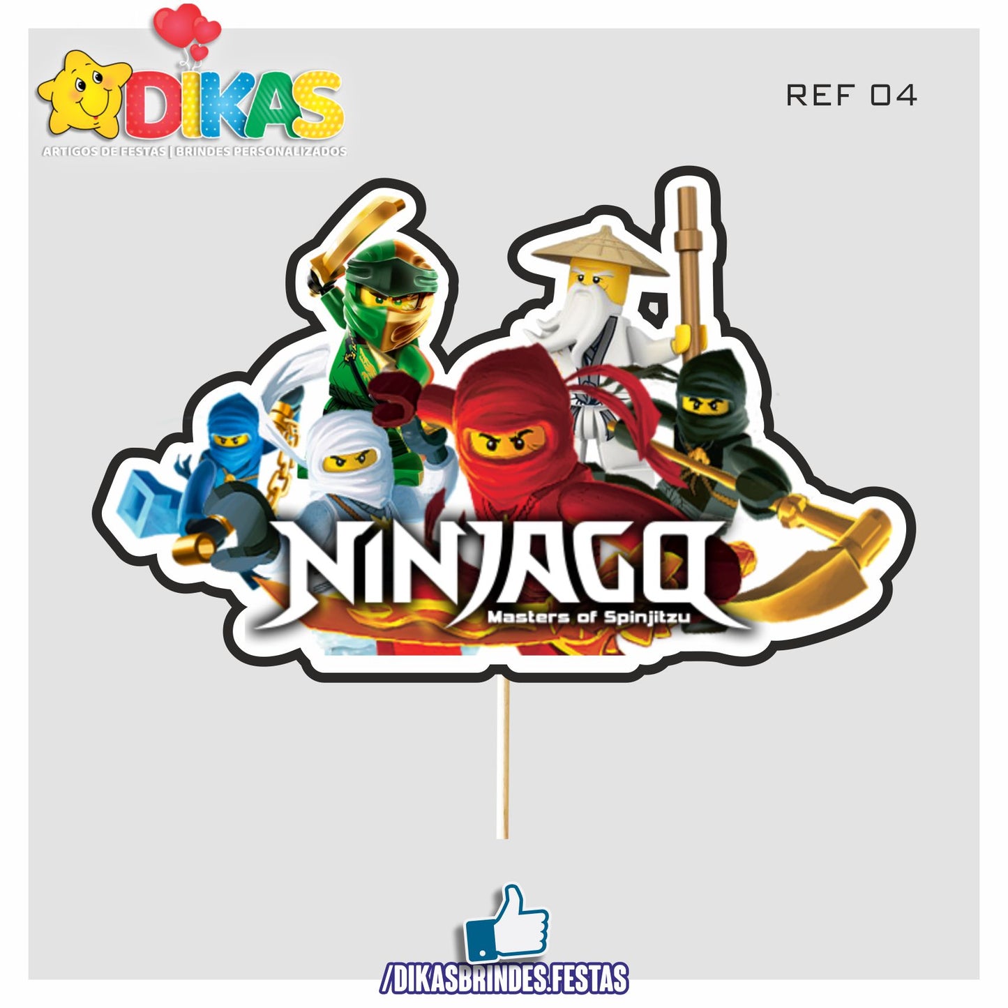 FIGURAS DECORATIVAS PARA BOLO - NINJAGO