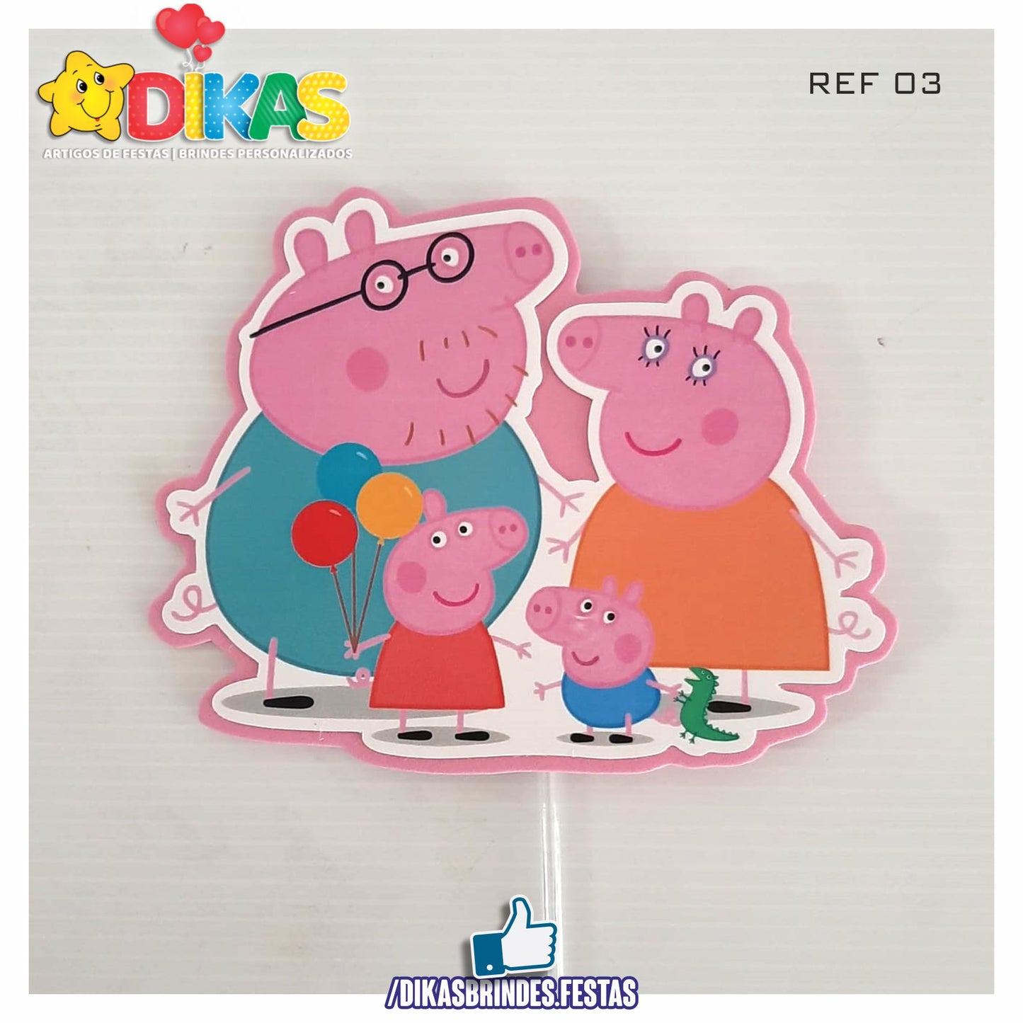 FIGURAS DECORATIVAS PARA BOLO - PORQUINHA PEPPA