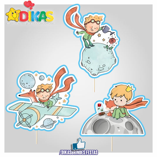 FIGURAS DECORATIVAS PARA BOLO - PEQUENO PRÍNCIPE