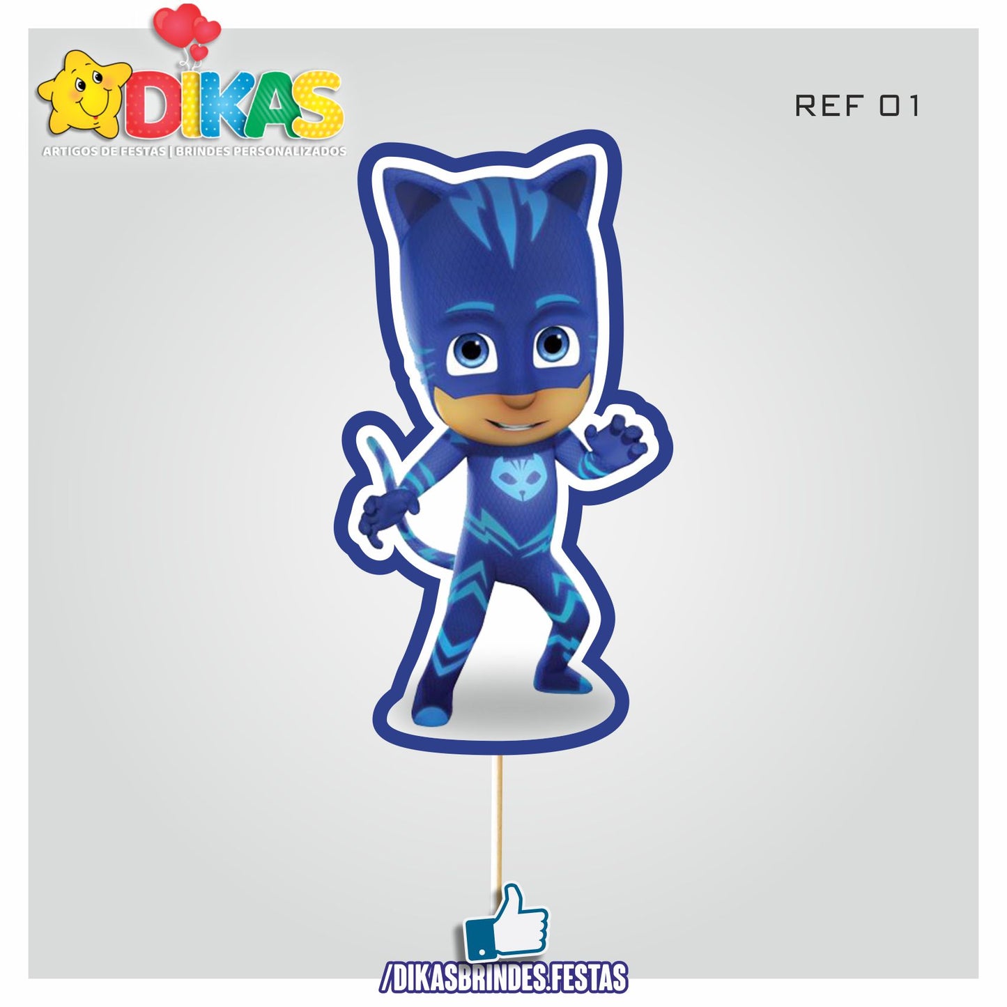 FIGURAS DECORATIVAS PARA BOLO - PJMASKS