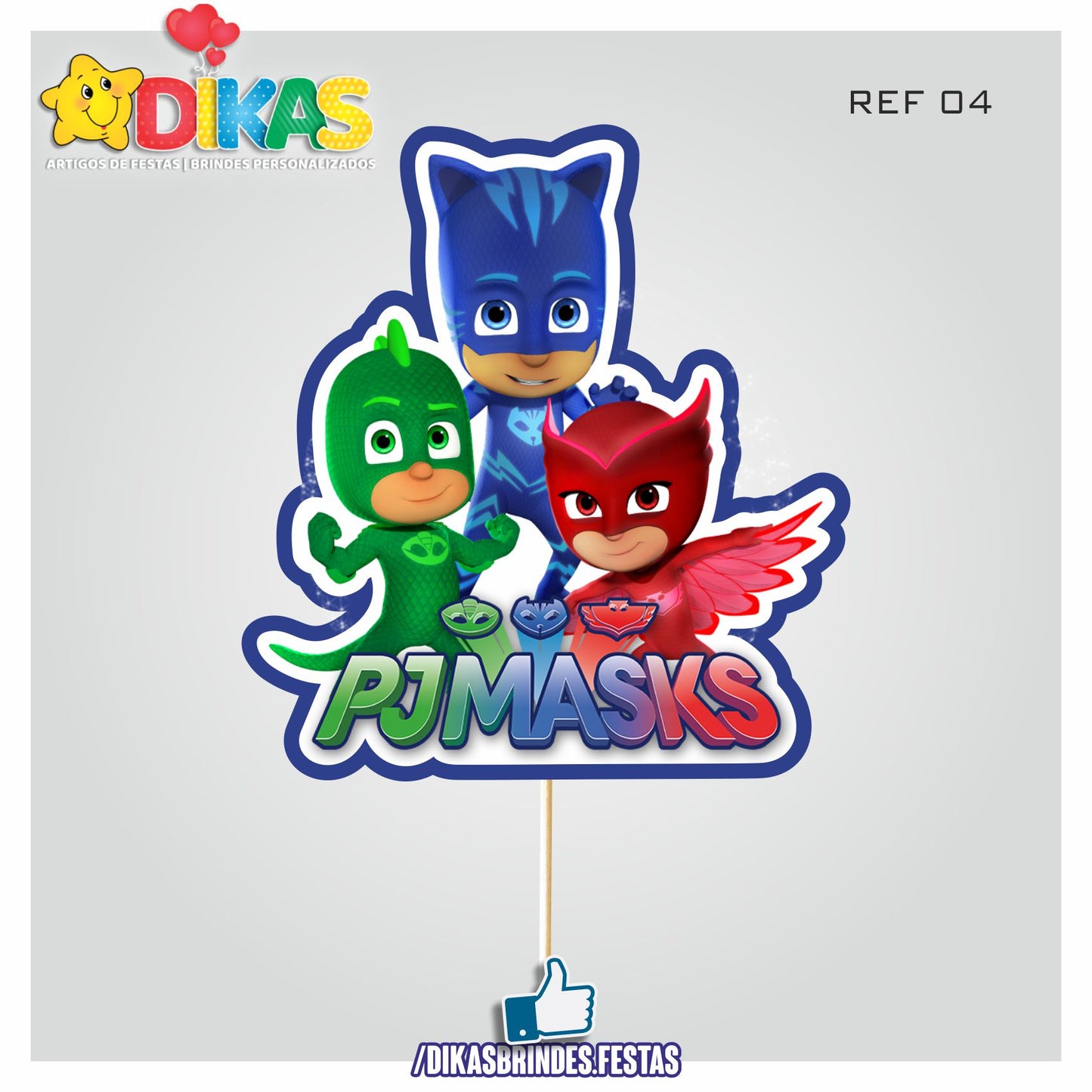FIGURAS DECORATIVAS PARA BOLO - PJMASKS