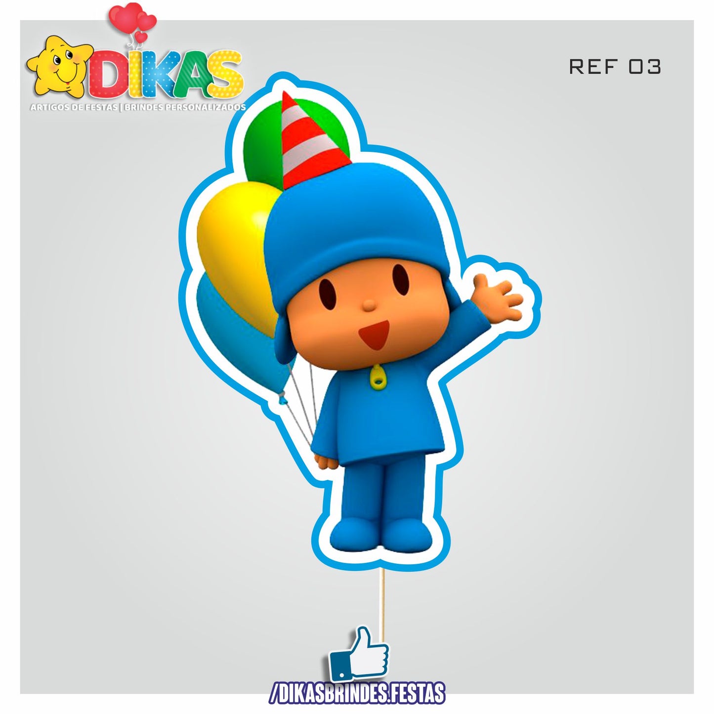 FIGURAS DECORATIVAS PARA BOLO - POCOYO