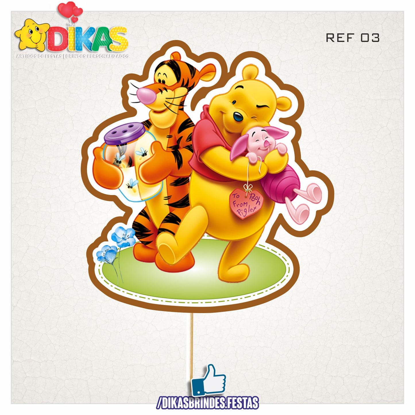 FIGURAS DECORATIVAS PARA BOLO - WINNIE THE POOH