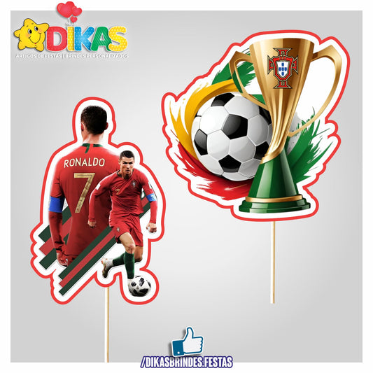FIGURAS DECORATIVAS PARA BOLO - FUTEBOL PORTUGAL