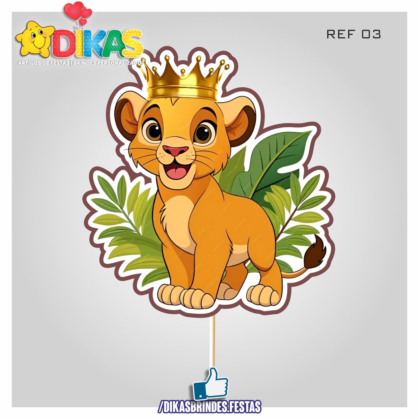 FIGURAS DECORATIVAS PARA BOLO - REI LEÃO