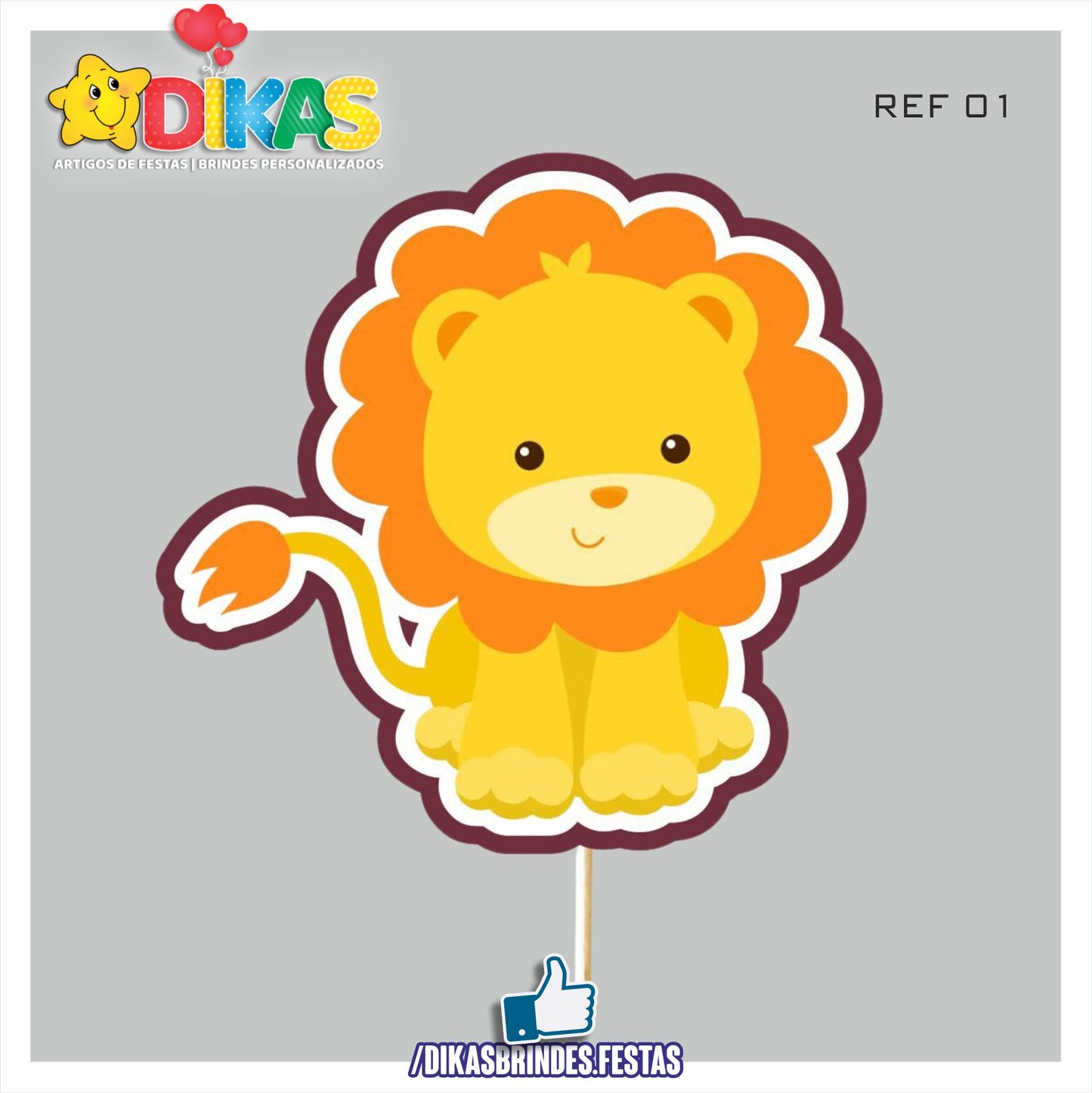 FIGURAS DECORATIVAS PARA BOLO - ANIMAIS DA SELVA