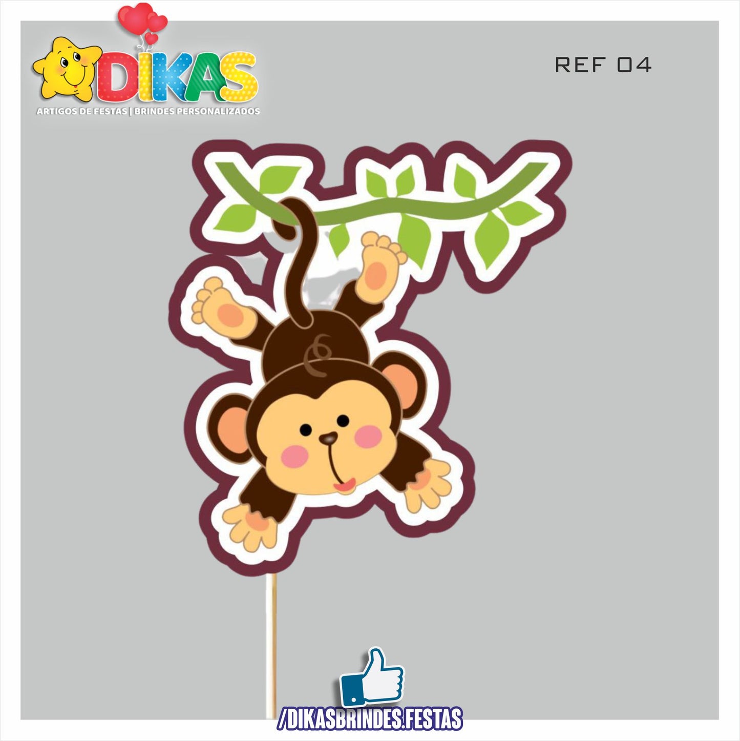 FIGURAS DECORATIVAS PARA BOLO - ANIMAIS DA SELVA