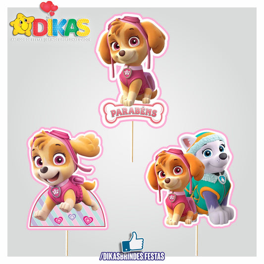 FIGURAS DECORATIVAS PARA BOLO - SKYE