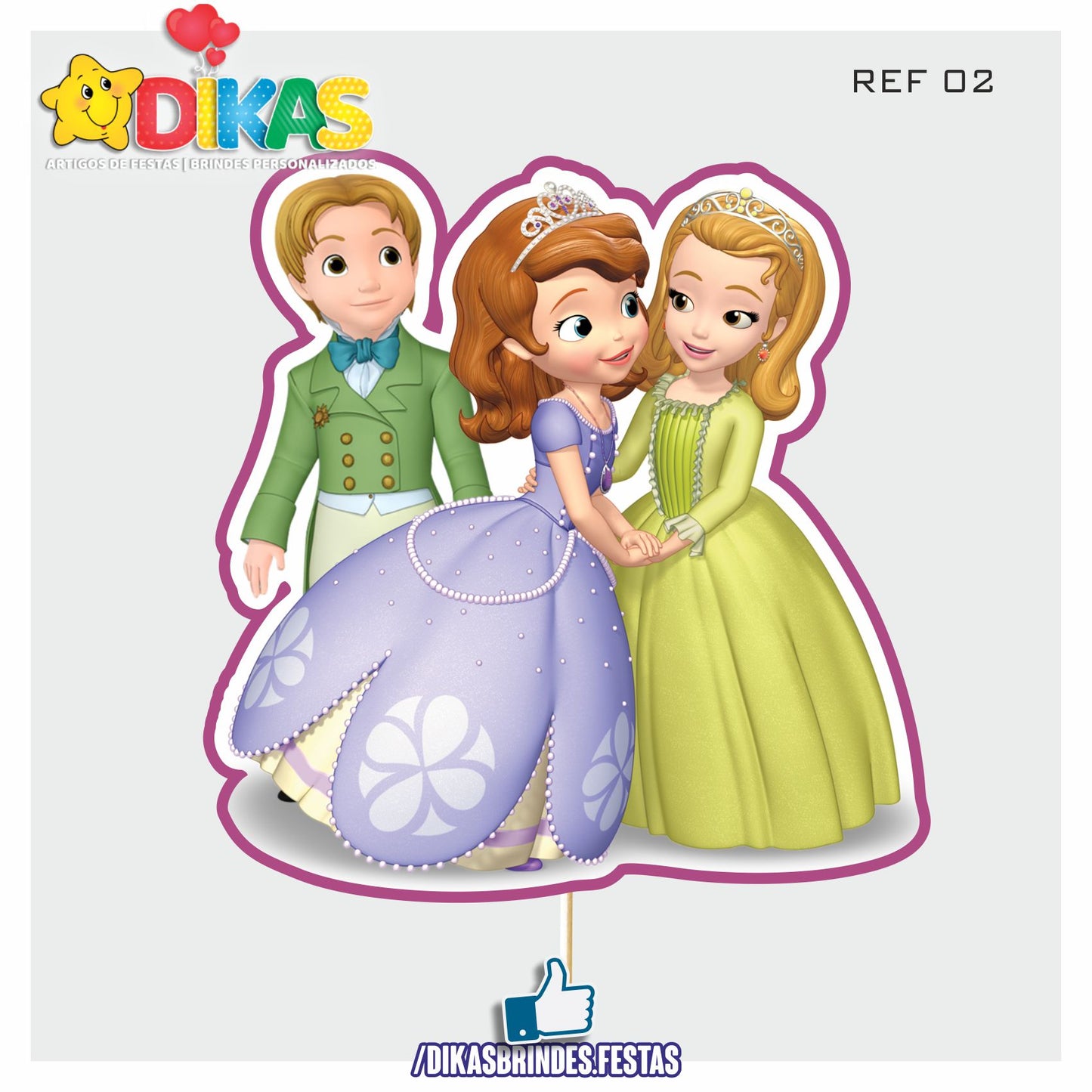 FIGURAS DECORATIVAS PARA BOLO - PRINCESA SOFIA
