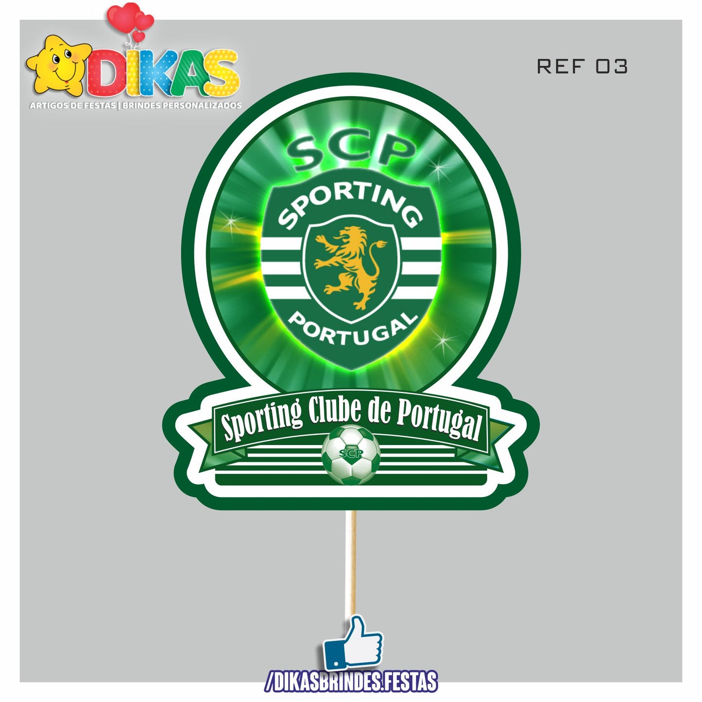 FIGURAS DECORATIVAS PARA BOLO - FUTEBOL SPORTING