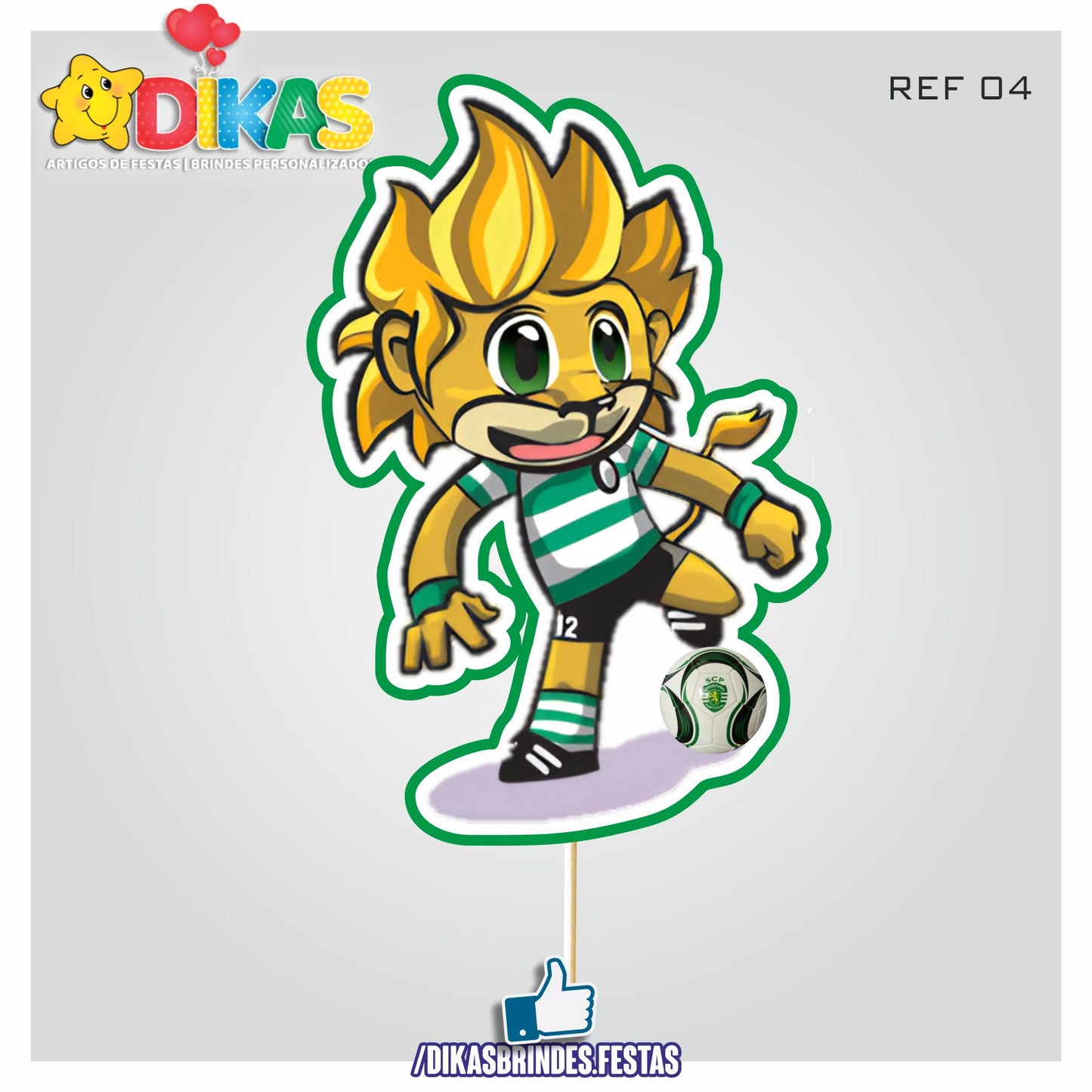 FIGURAS DECORATIVAS PARA BOLO - FUTEBOL SPORTING