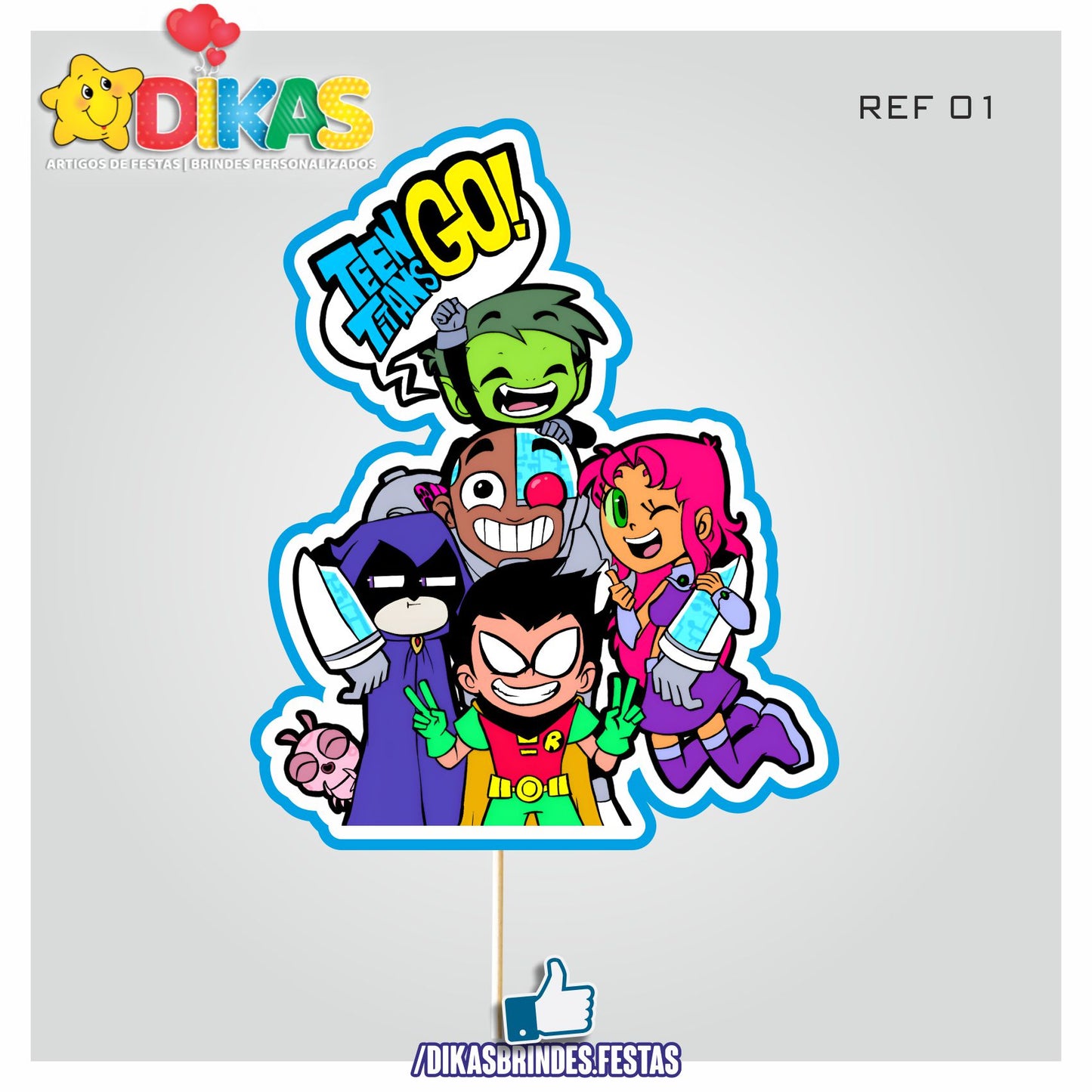 FIGURAS DECORATIVAS PARA BOLO - TEEN TITANS GO