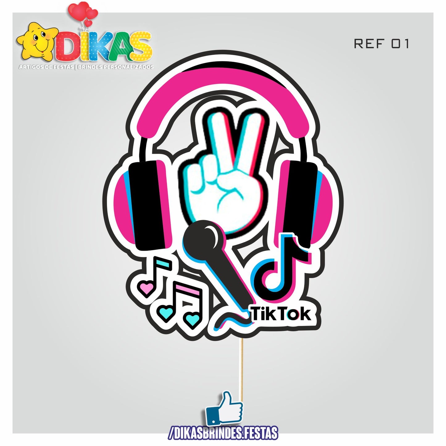 FIGURAS DECORATIVAS PARA BOLO - TIK TOK