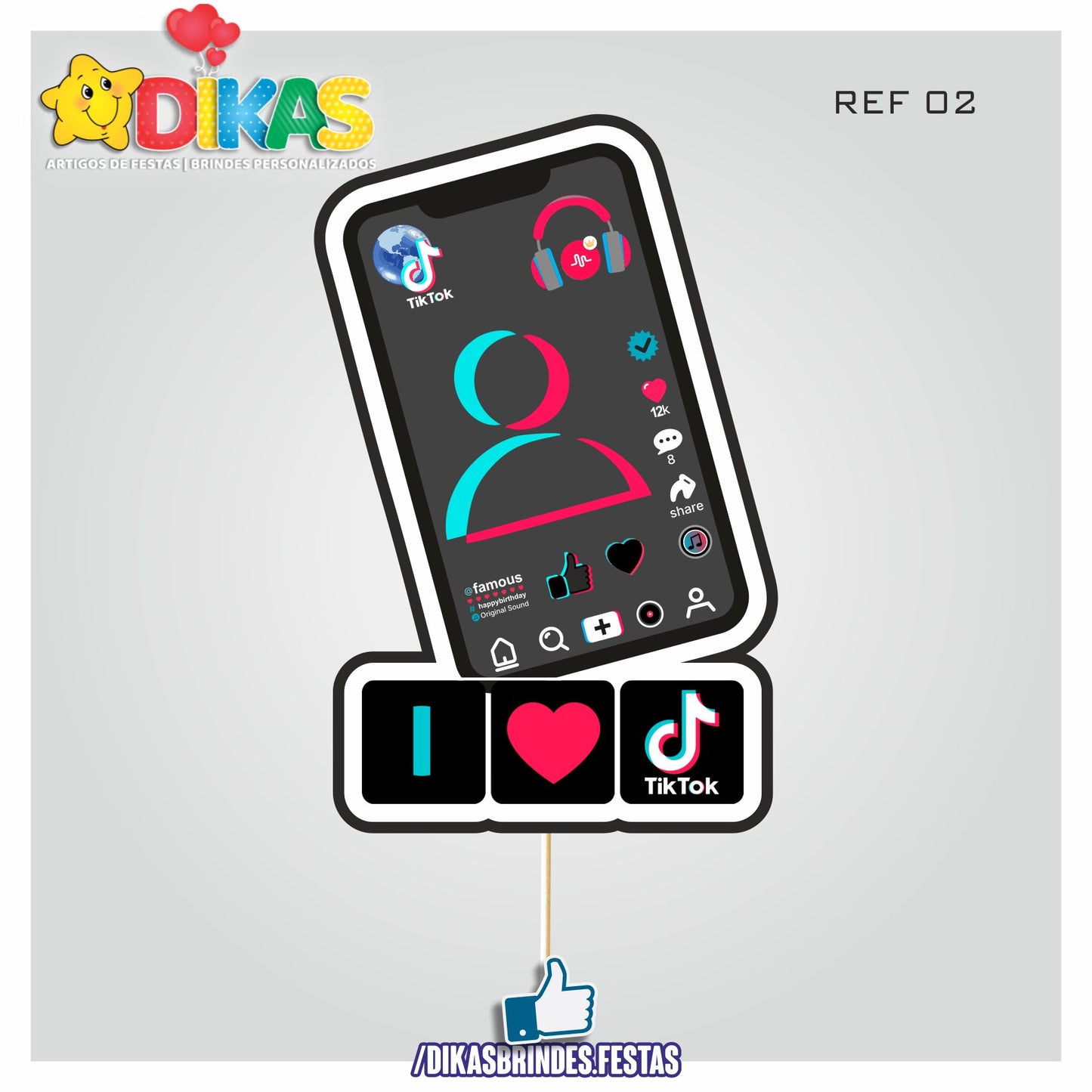 FIGURAS DECORATIVAS PARA BOLO - TIK TOK