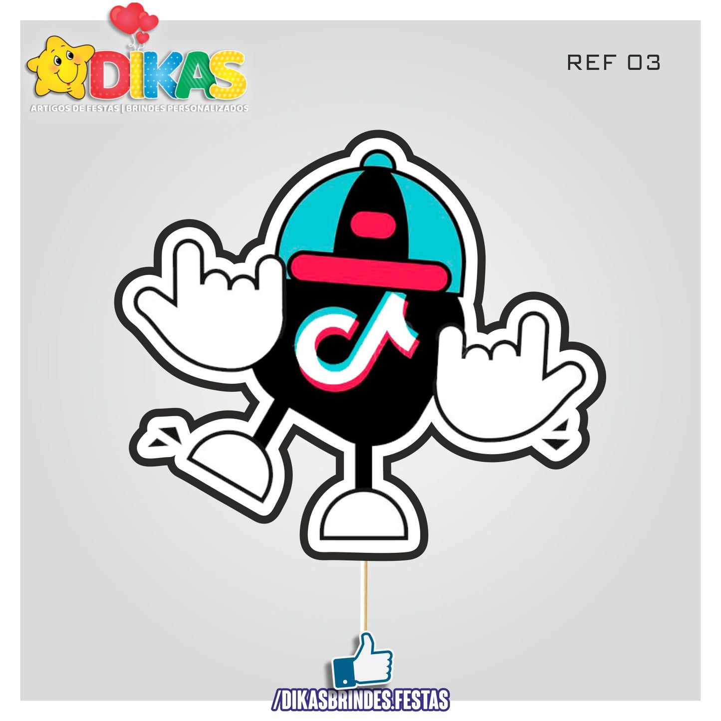 FIGURAS DECORATIVAS PARA BOLO - TIK TOK