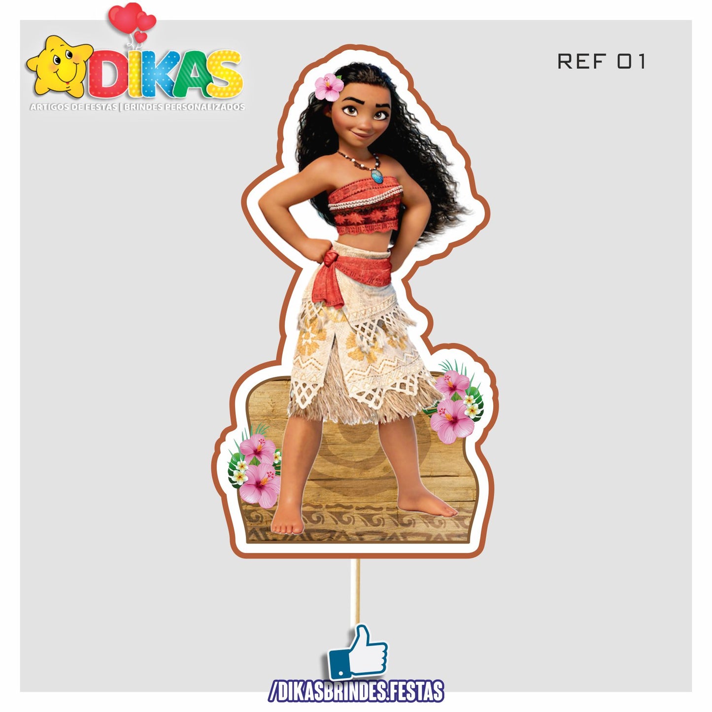 FIGURAS DECORATIVAS PARA BOLO - VAIANA