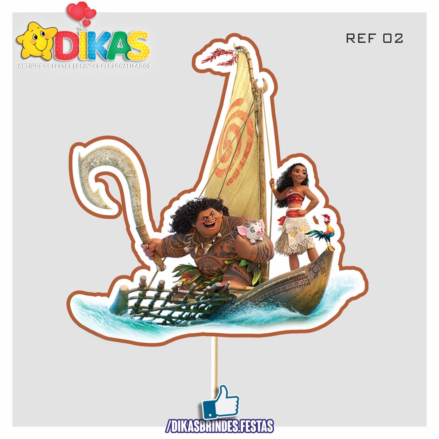 FIGURAS DECORATIVAS PARA BOLO - VAIANA
