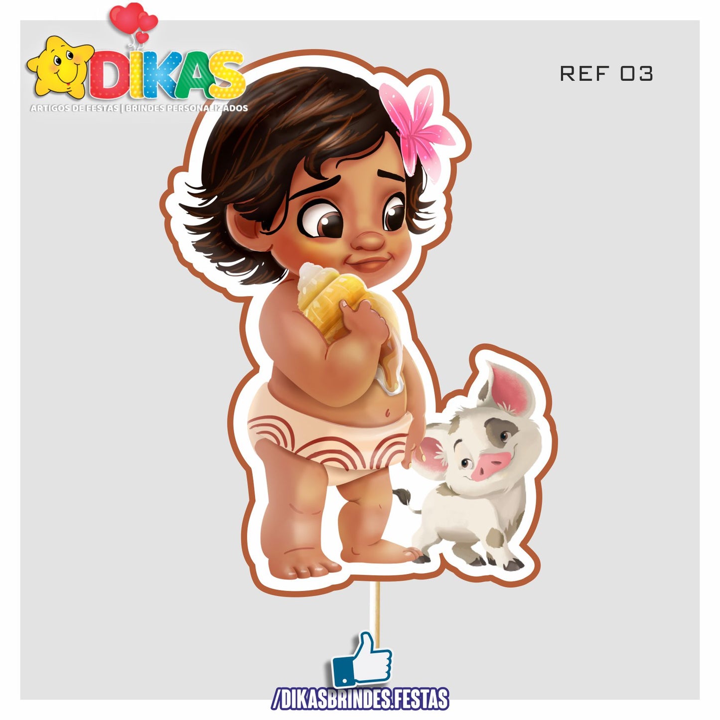 FIGURAS DECORATIVAS PARA BOLO - VAIANA