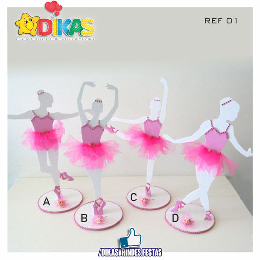 DECORAÇÃO DE MESA ARTESANAL (PVC) - BAILARINA