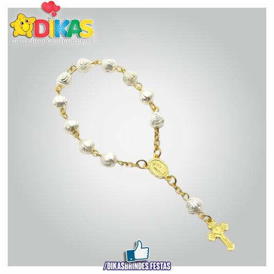 MINI TERÇO BRANCO (DEZENA)