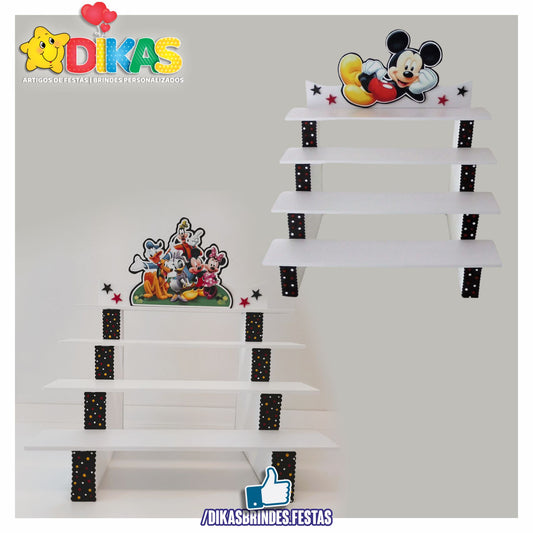 SUPORTE "ESCADOTE" PARA DOCES (4 DEGRAUS) - MICKEY