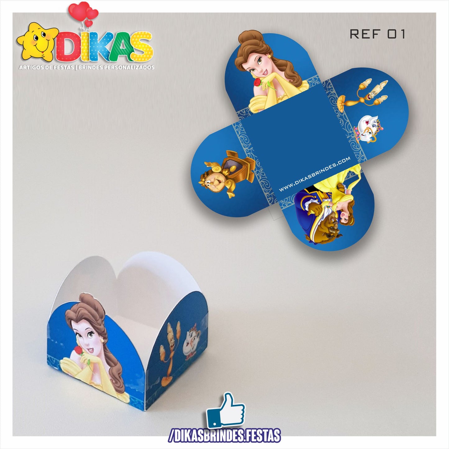 PORTA-FORMINHAS TEMÁTICAS - A BELA E A FERA