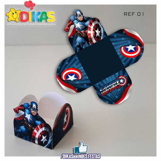 PORTA-FORMINHAS TEMÁTICAS - CAPITÃO AMÉRICA