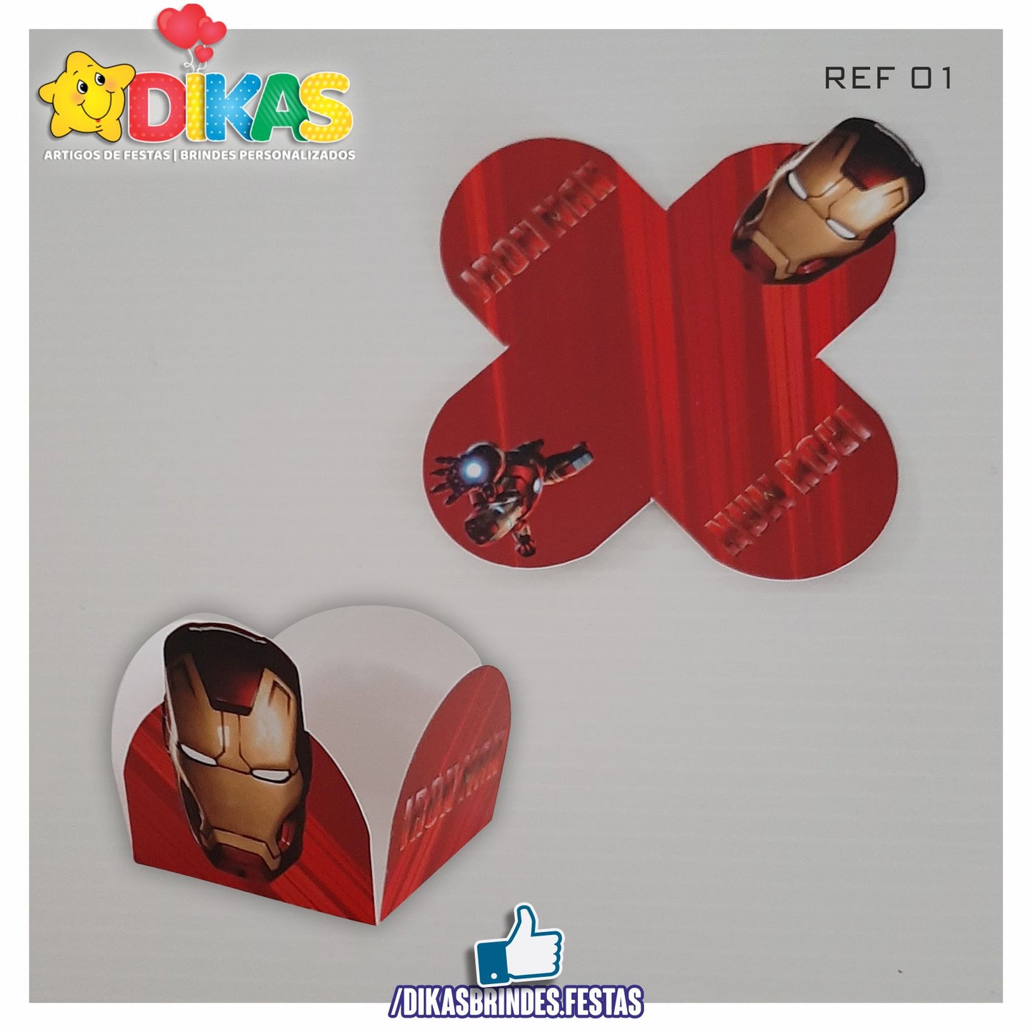 PORTA-FORMINHAS TEMÁTICAS - IRON MAN