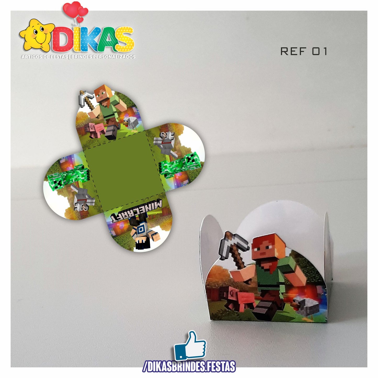 PORTA-FORMINHAS TEMÁTICAS - MINECRAFT