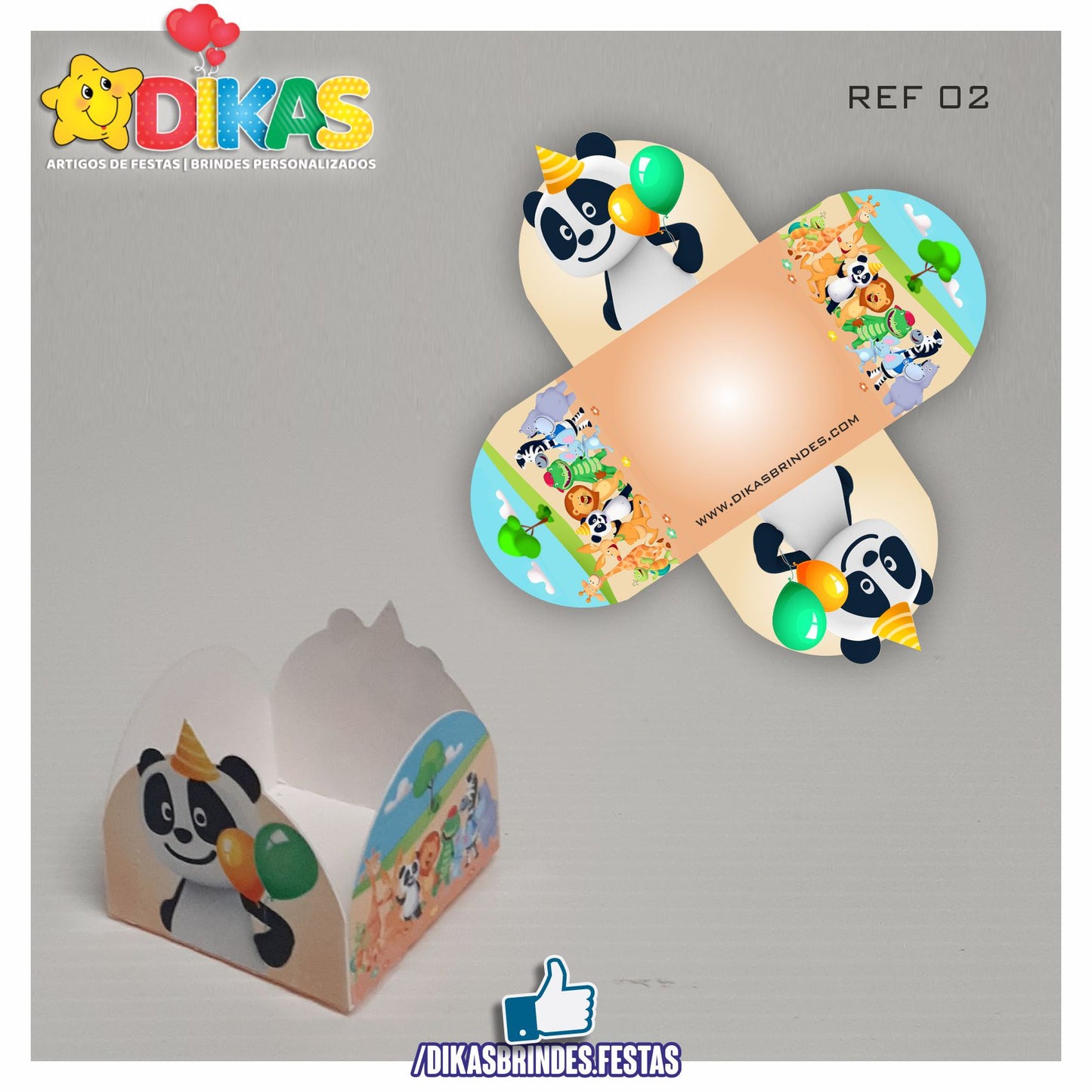 PORTA-FORMINHAS TEMÁTICAS - PANDA E OS AMIGOS