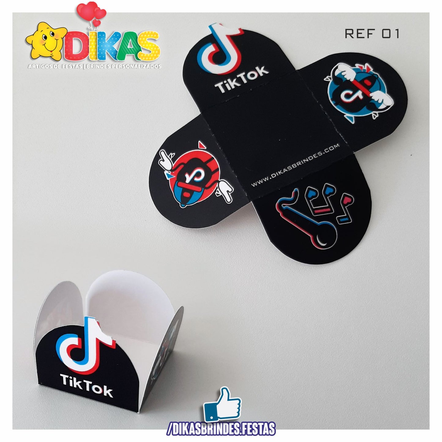 PORTA-FORMINHAS TEMÁTICAS - TIK TOK