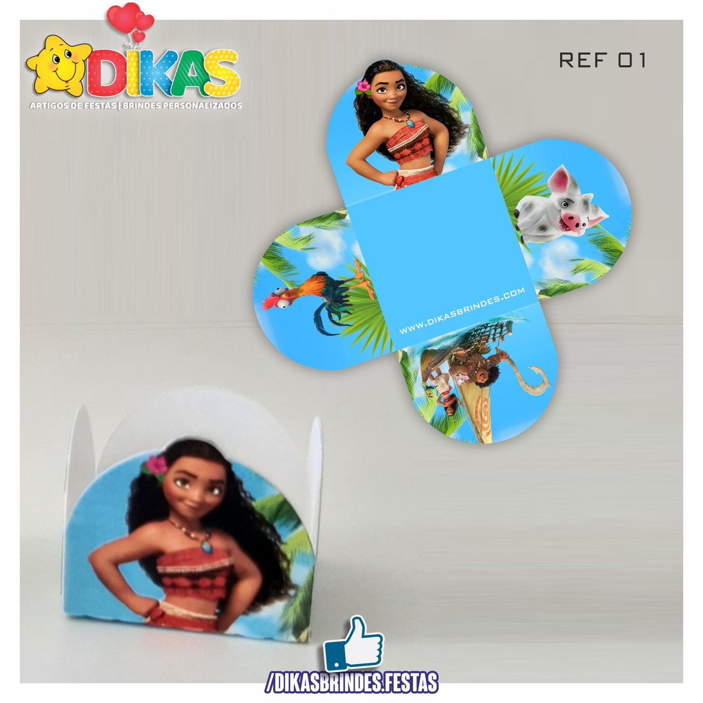 PORTA-FORMINHAS TEMÁTICAS - VAIANA