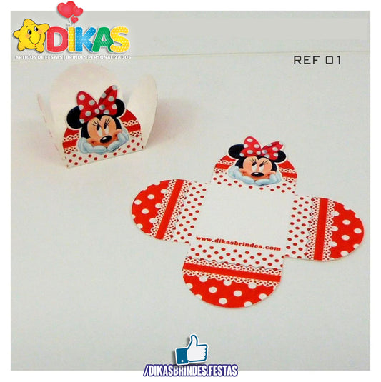 PORTA-FORMINHAS TEMÁTICAS - MINNIE VERMELHA