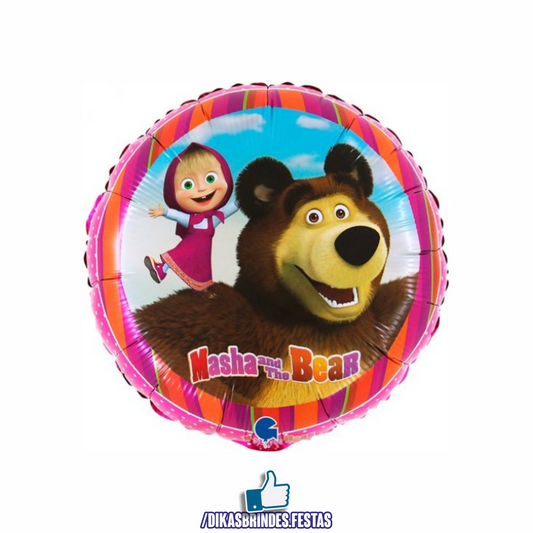 BALÃO FOIL MASHA E O URSO 18"