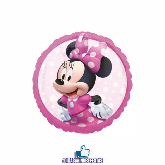 BALÃO FOIL MINNIE ROSA