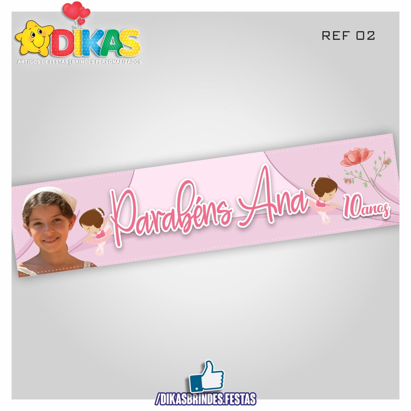 FAIXA TEMÁTICA E/OU PERSONALIZADA - BAILARINA