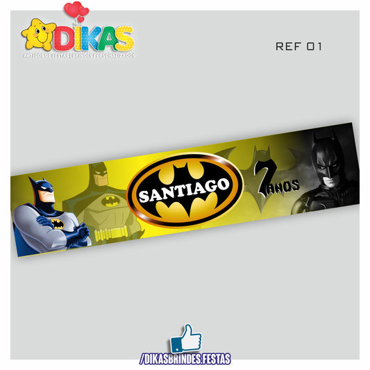 FAIXA TEMÁTICA E/OU PERSONALIZADA - BATMAN