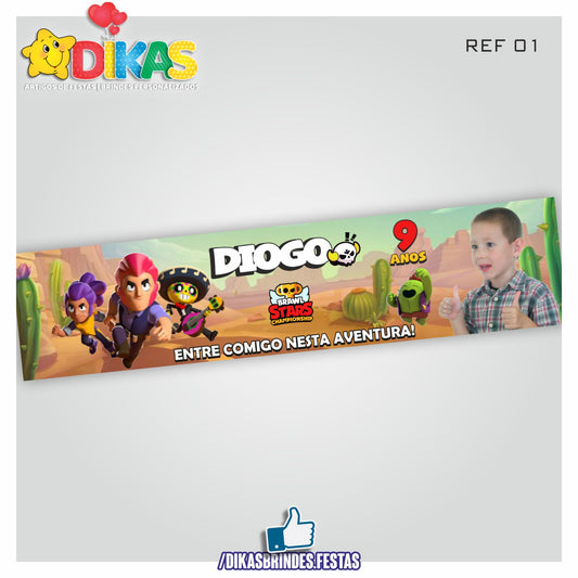 FAIXA TEMÁTICA E/OU PERSONALIZADA - BRAWL STARS