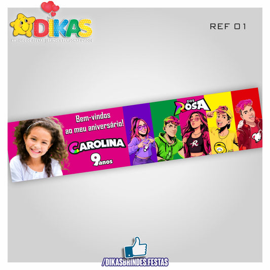 FAIXA TEMÁTICA E/OU PERSONALIZADA - GRUPO DOS ROSA